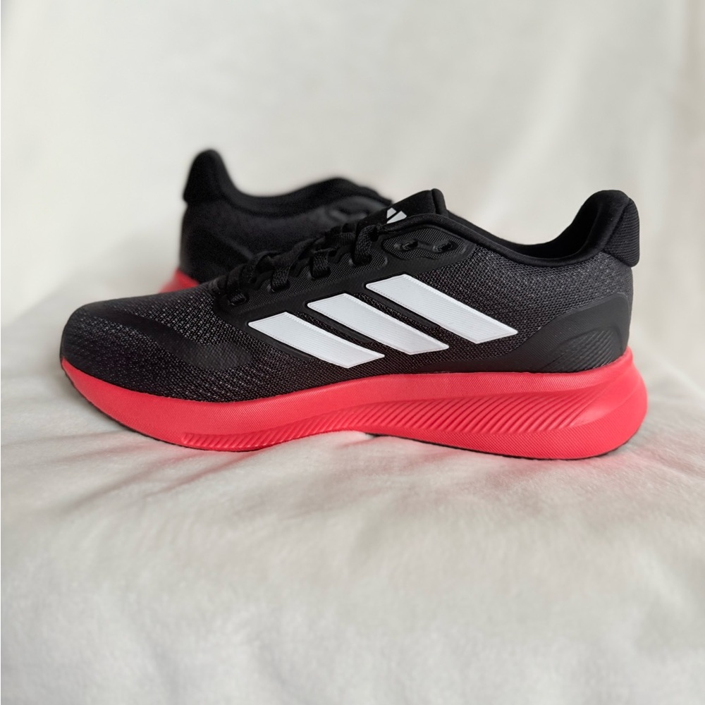 Adidas Runfalcon 5 J Youth GS Size 6 Black Red Athletic Running Shoes - Picture 6 of 10